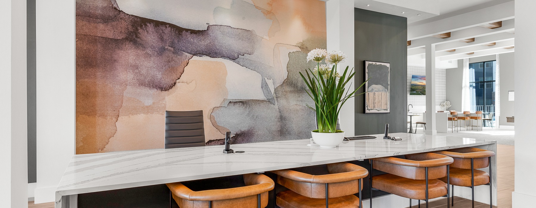 office with leasing desk